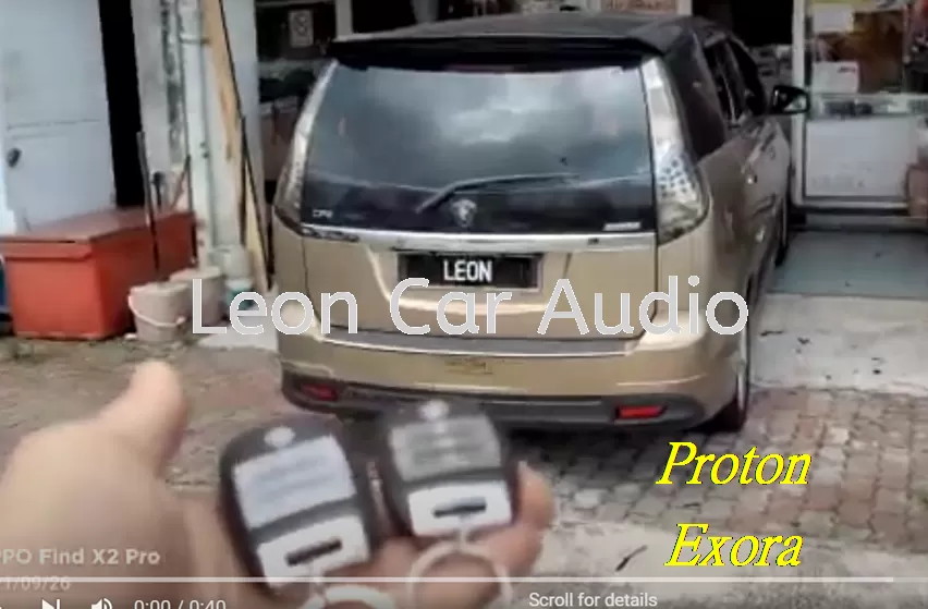 proton exora PKE fully Keyless intelligent smart alarm system with Push start button and engine auto start