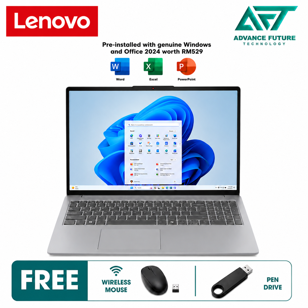 Lenovo IdeaPad Slim 3 16IRH10R 83K5000XMJ 16" WUXGA Laptop Luna Grey ( Intel Core 5 210H, 16GB, 512GB SSD, Intel, W11, H&S 2024&M365 )