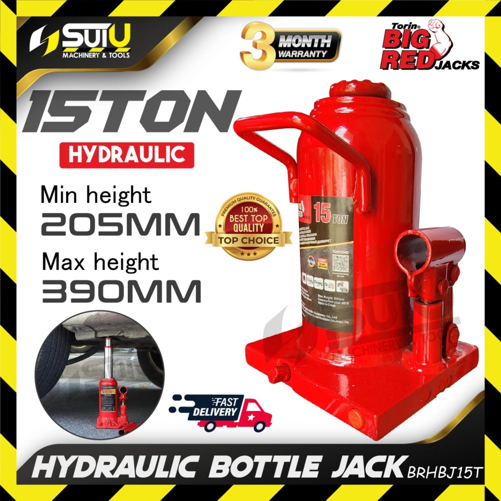 BIGRED BRHBJ15T / TCH91504D 15Ton / 15 Ton Hydraulic Bottle Jack