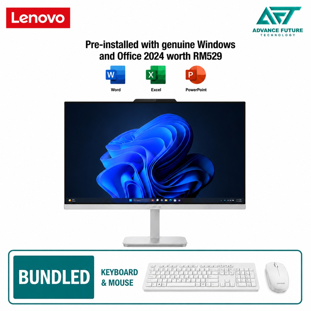 Lenovo IdeaCentre AIO A105 24 F0JS003RMI 23.8" FHD All-in-One Desktop PC Grey ( AMD Ryzen 5 40, 16GB, 512GB SSD, ATI, W11, H&S 2024&M365 )