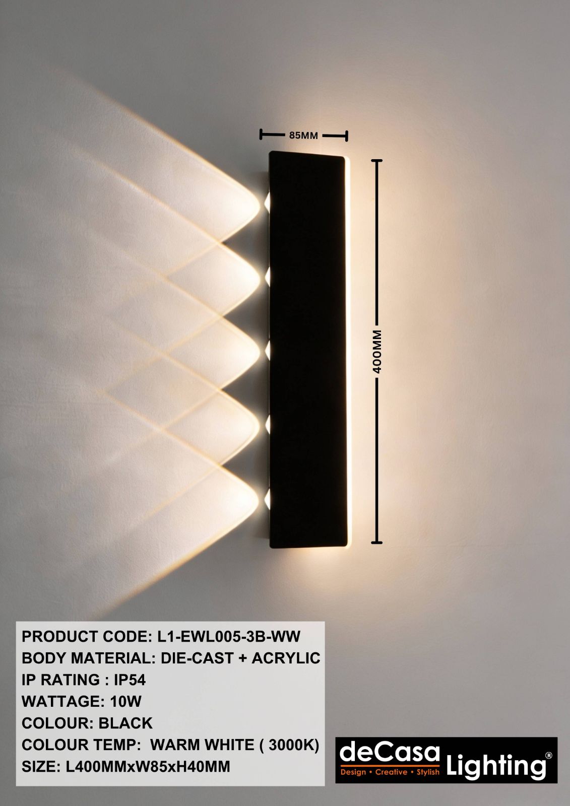 INDOOR WALL LIGHT (LC-EWL005-3B)