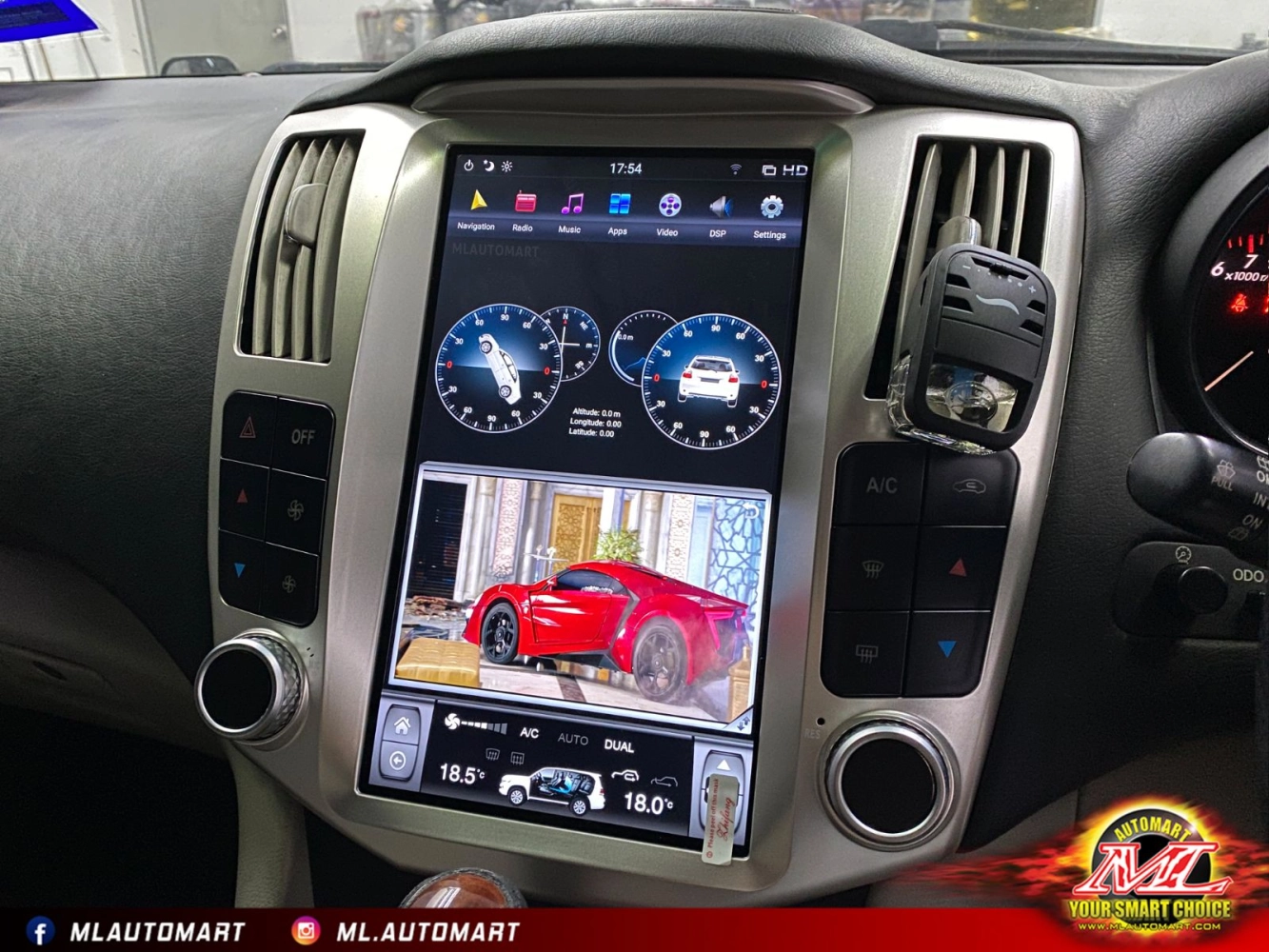 Toyota Harrier XU30 Vertical Style Android Monitor (12.1")