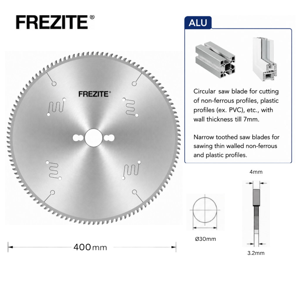 Frezite 16" X 4/3.2 X 30H X 120 TPZ TCT SAW BLADE FOR ALUMINIUM