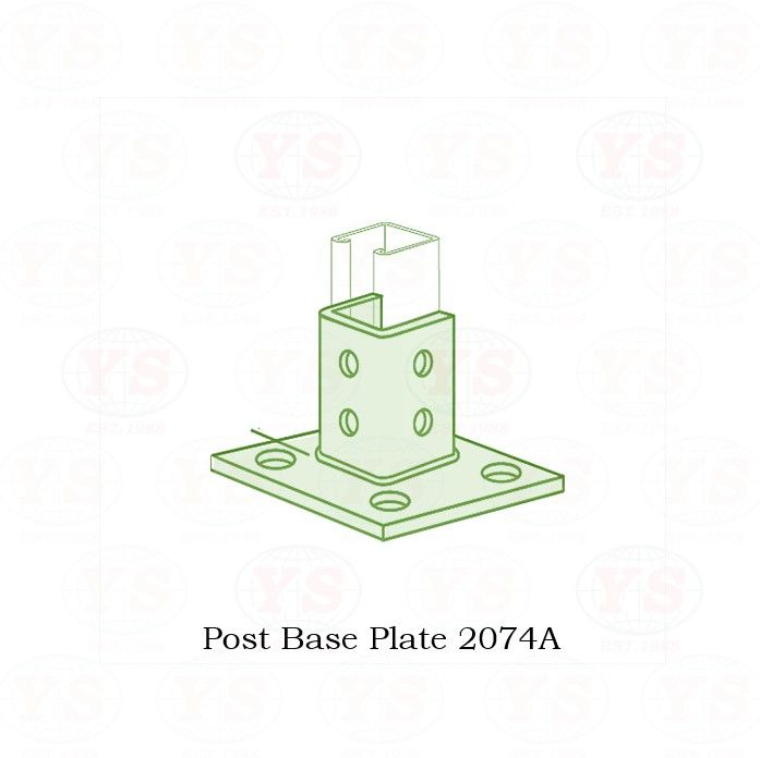 Unistrut Channel Post Base Plate 2074A