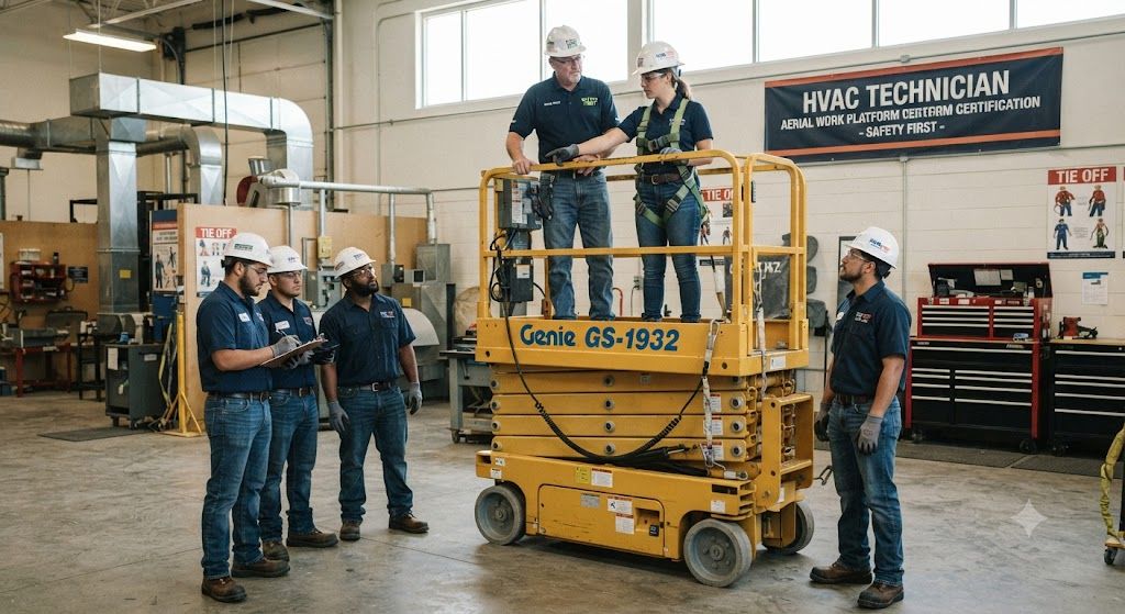 HVAC technician aerial work platform certification