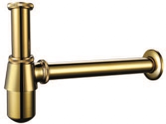IT-KD-8/G ITTO Brass Bottle Trap – Premium Gold Finish Basin Waste Trap for Modern Bathroom Design