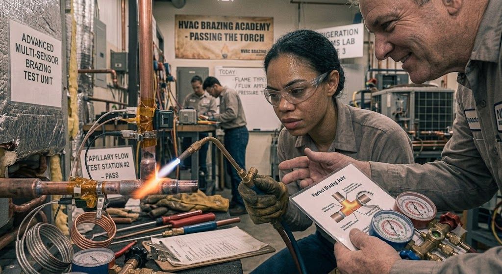 copper tubing brazing HVAC training