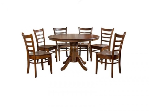 COCO 1,200 mm RD Dining Set (1 + 6) Cappuccino