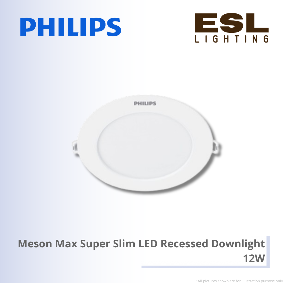 Philips Meson Max Super Slim LED Recessed Downlight - 12W