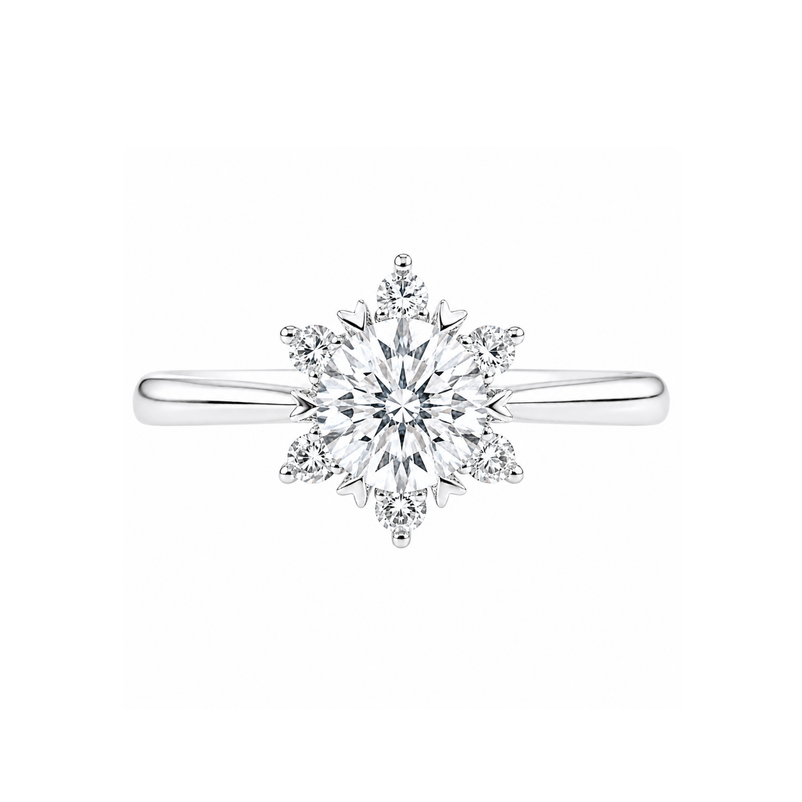 Roman & Co庐 Aurevon Snowflake Halo Engagement Ring