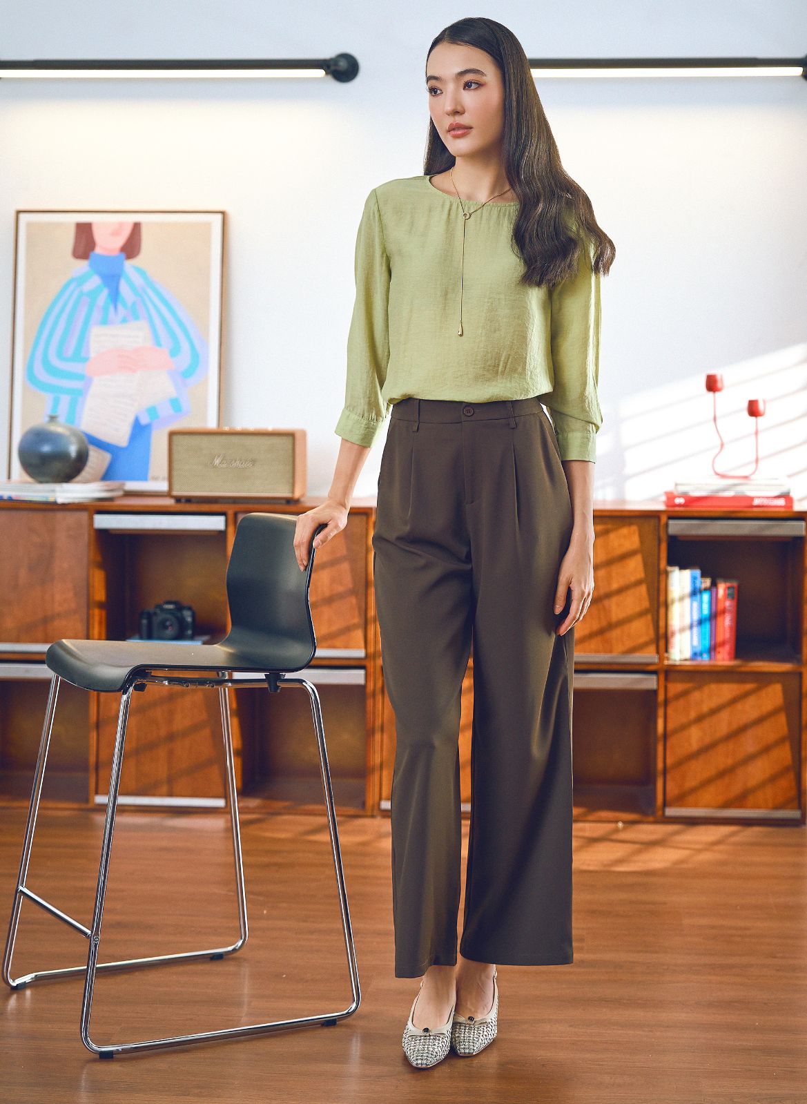 Iris Tencel Pleated Blouse