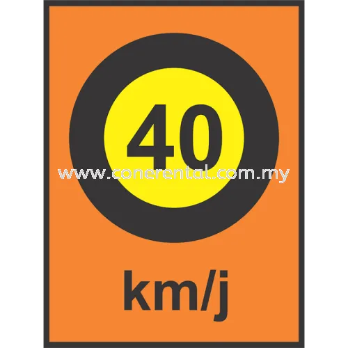 JKR Temporary Advance Warning Speed Limit 20,30,40,50,60,70,80 km/j For Rental