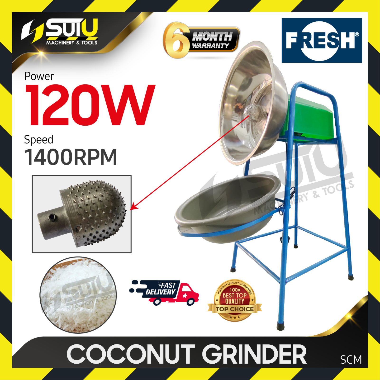 FRESH SCM Coconut Grinder 120W 1400RPM