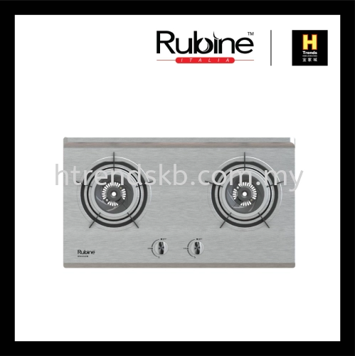 Rubine 2 Burner Build In Gas Hob (Stainless Steel) RGH-ENYA2B-SS