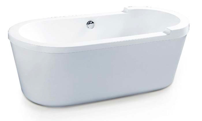 VK-A131 Free Standing Acrylic Bathtub – Modern White Luxury Bathtub with Dual Size Options (1550mm / 1700mm)