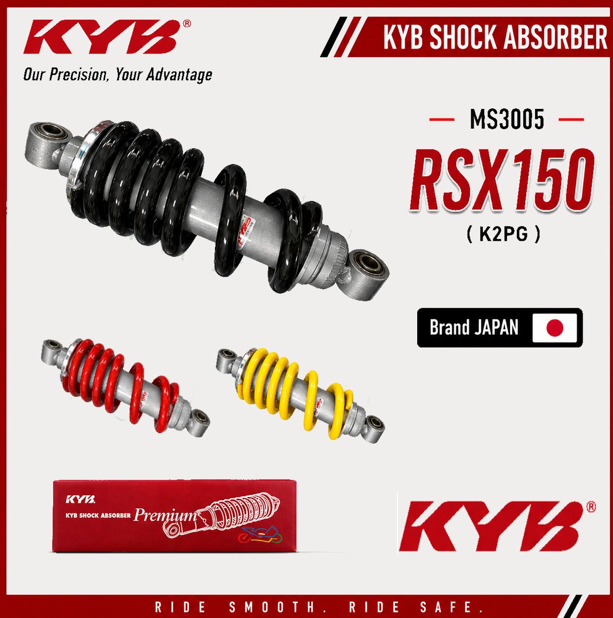 KAYABA RSX150 REAR SHOCK ABSORBER SUSPENSION MS3005B/R/Y