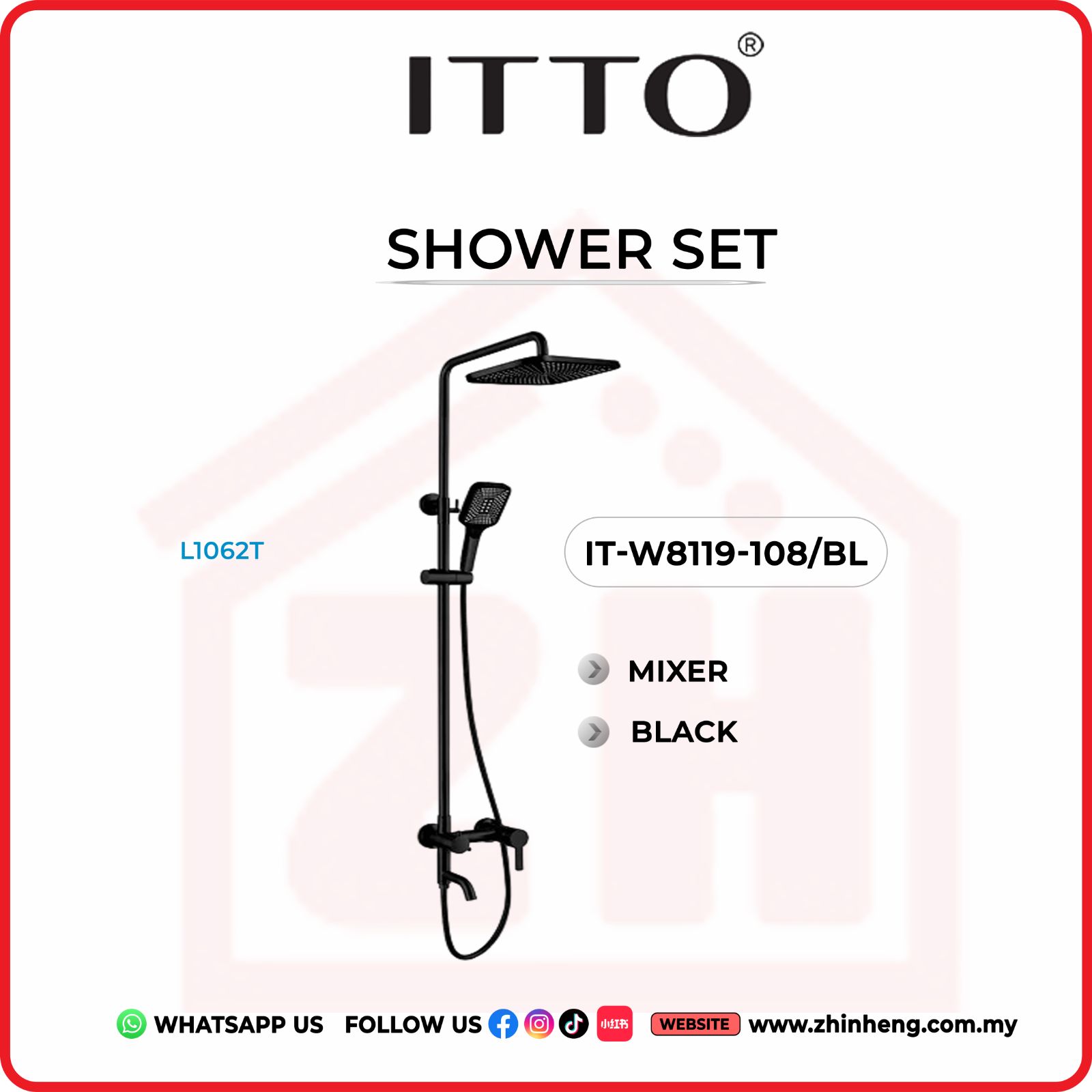 ITTO SHOWER SET  IT-W8119-108/BL