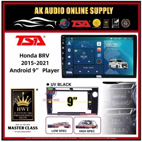 818 2+32GB◾TSA Honda BRV 2015 - 2021 Android 9'' inch DSP/QLED/CARPLAY Car Player Monitor
