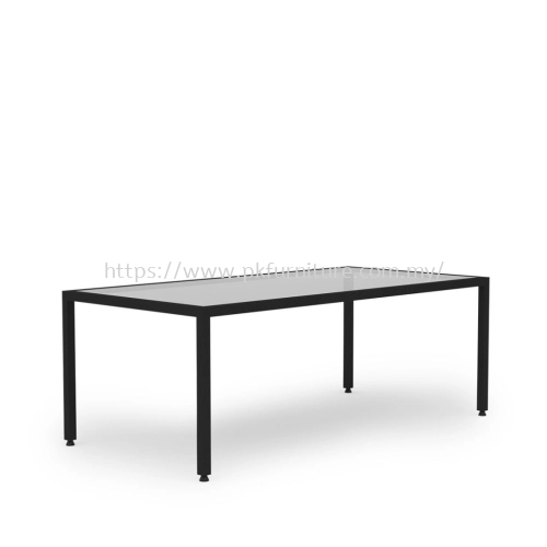 Coffee Table & Side Table - CT-042G-K1 - RECTANGULAR COFFEE TABLE - CLEAR GLASS TOP