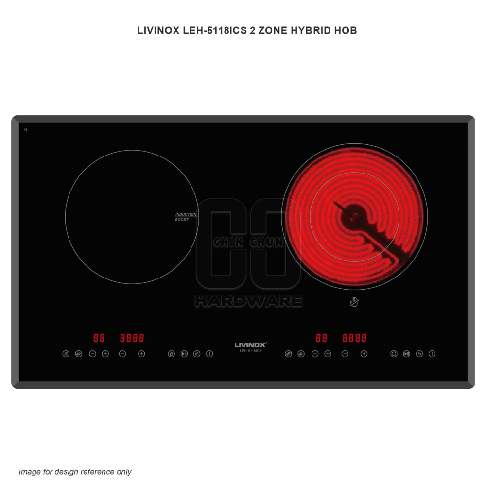 LIVINOX LEH-5118ICS 2 ZONE HYBRID HOB