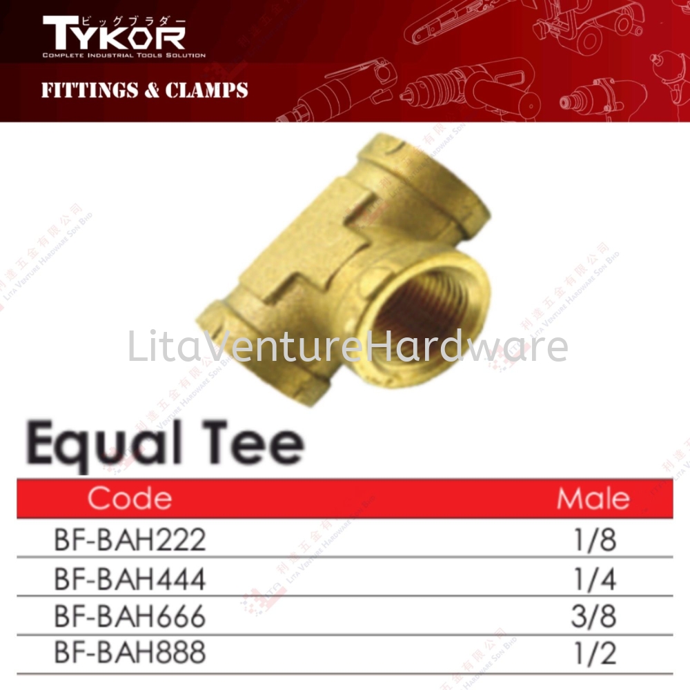 TYKOR BRAND EQUAL TEE - BFBAH222 BFBAH444 BFBAH666 BFBAH888