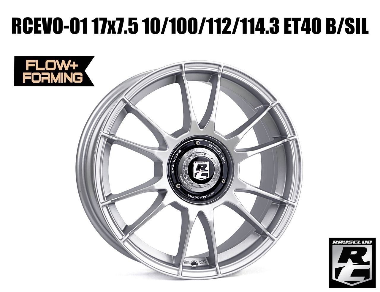 RCEVO-01 17x7.5 10/100/112/114.3 ET40 B/SIL