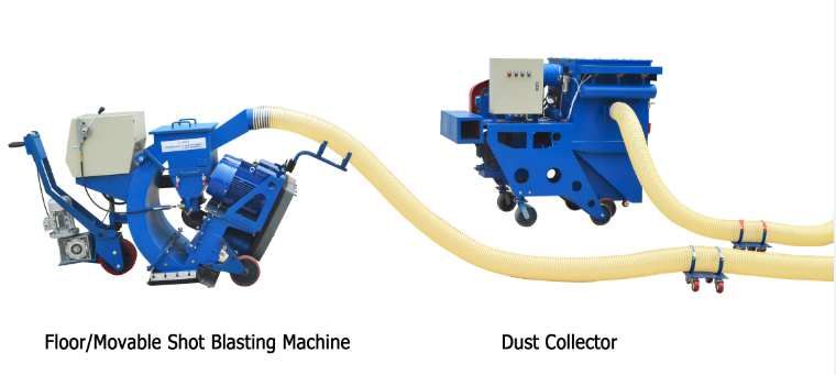 ROPW550 Floor/Movable Shot Blasting Machine with Dust Collector (Johor Bahru Malaysia)