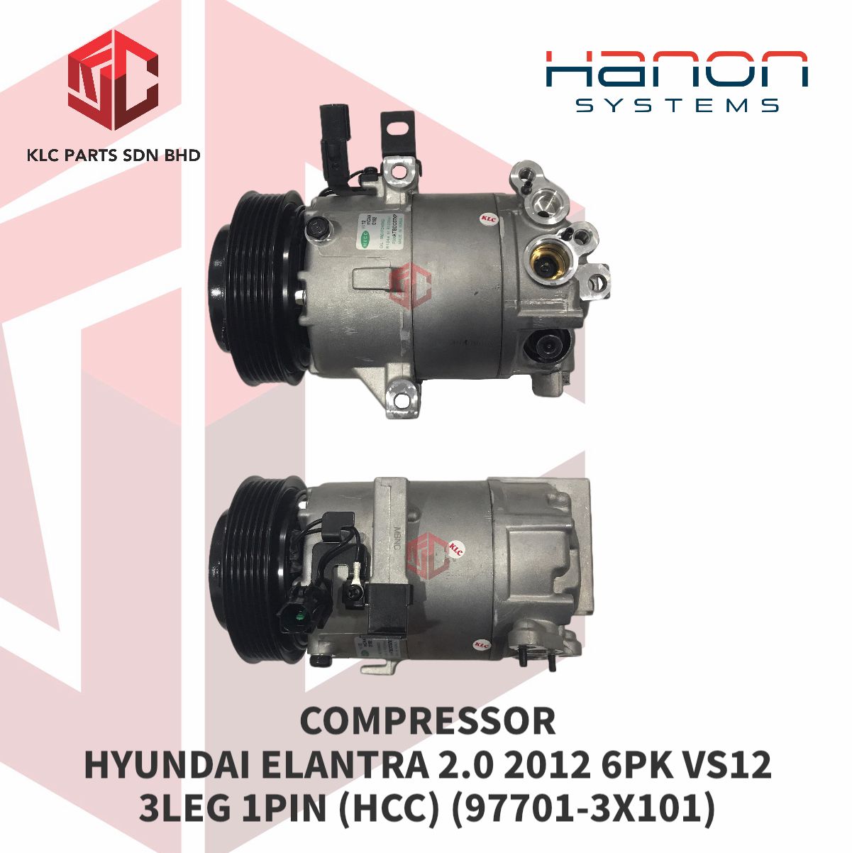 COMPRESSOR HYUNDAI ELANTRA 2.0 2012 6PK VS12 (HANON) 97701-3X101