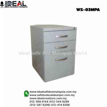 Office Steel Furniture Cabinet Mobile Pedestal With 1 File & 2 Box Drawer