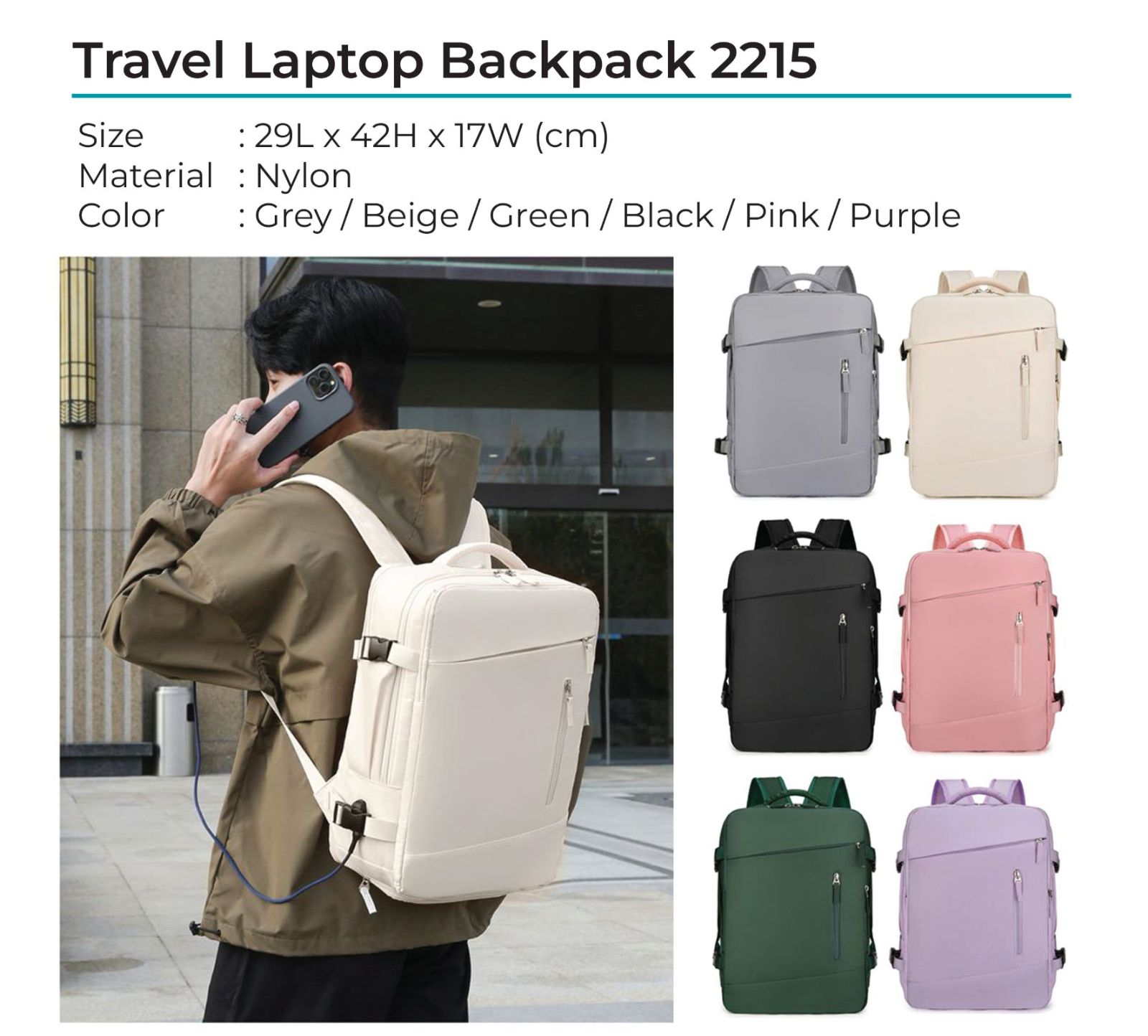Travel Laptop Backpack 2215