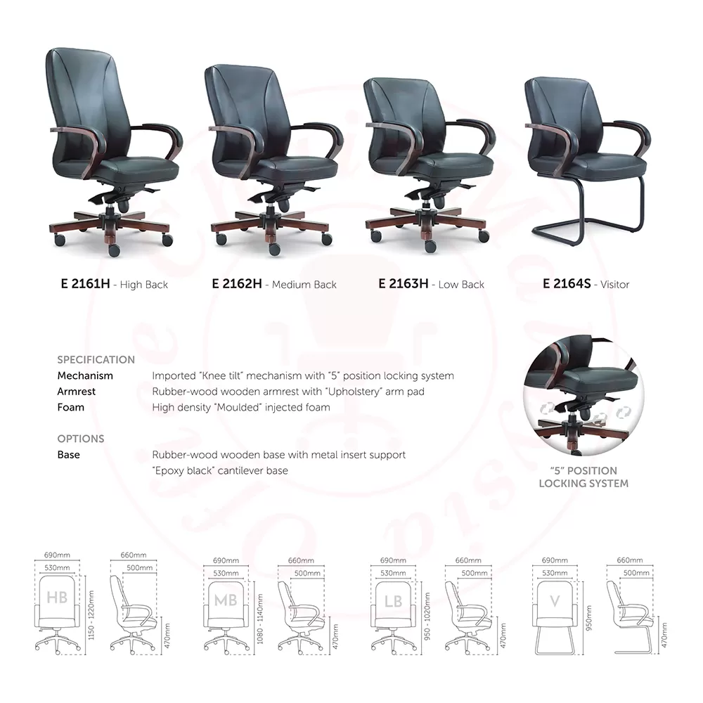 Fortune Leather Chair / CEO Chair / Director Chair / Office Chair / Kerusi Office / Kerusi Pejabat