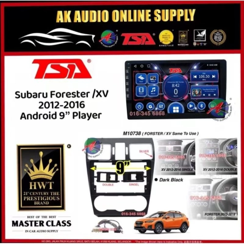 [ MTK 2+32GB ] TSA Subaru Forester / XV ( Single & Double 2 In 1 ) Android 9'' inch Car player Monitor