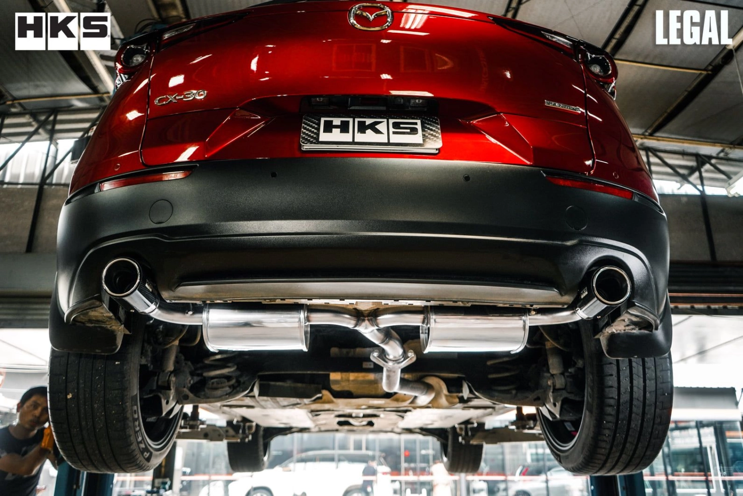 HKS LEGAL MAZDA CX-30 DM DUAL CARBON TAIL