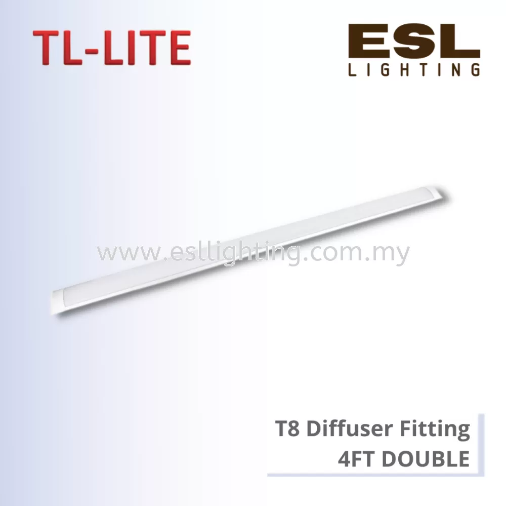 TL-LITE FITTING - T8 DIFFUSER FITTING 4FT DOUBLE