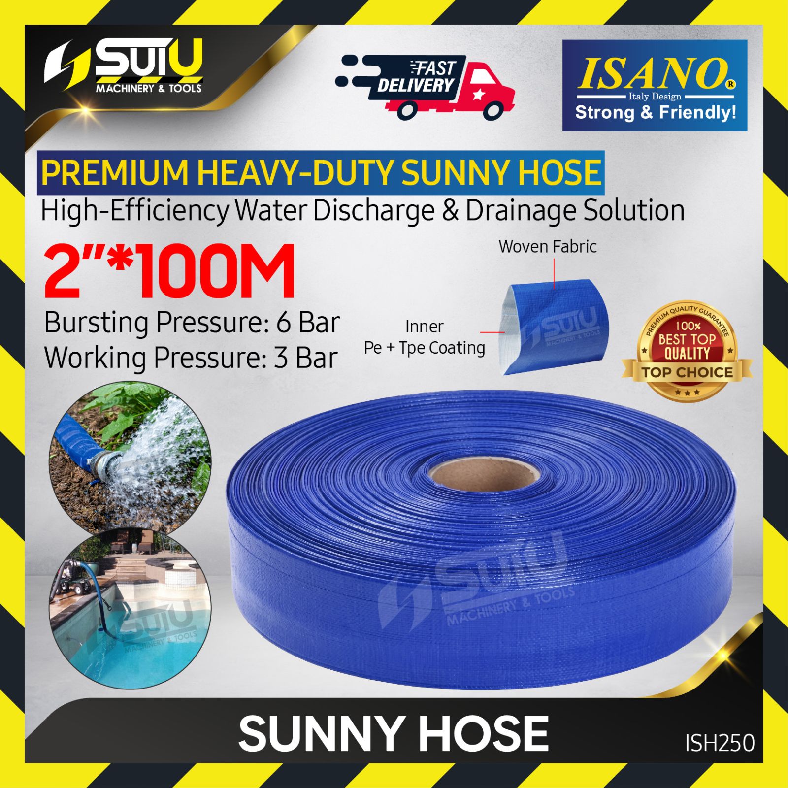 2" x 100M Sunny Hose / Delivery Hose / Discharge Hose / Water Hose