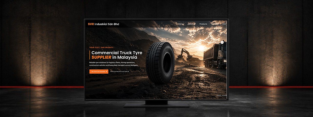 SVR Industrial Commercial Truck Tyre Website Design Case Study in Selangor
