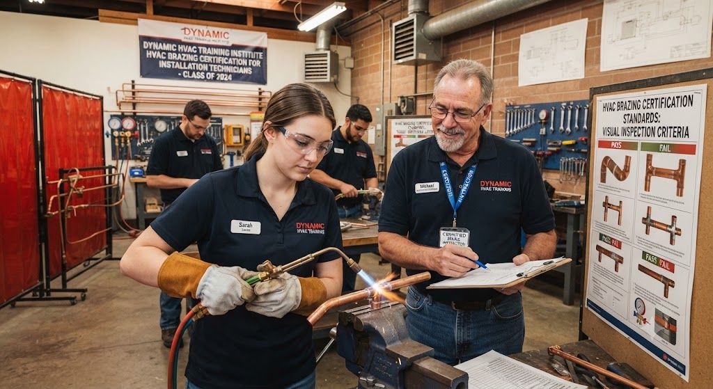 HVAC brazing certification for installation technicians