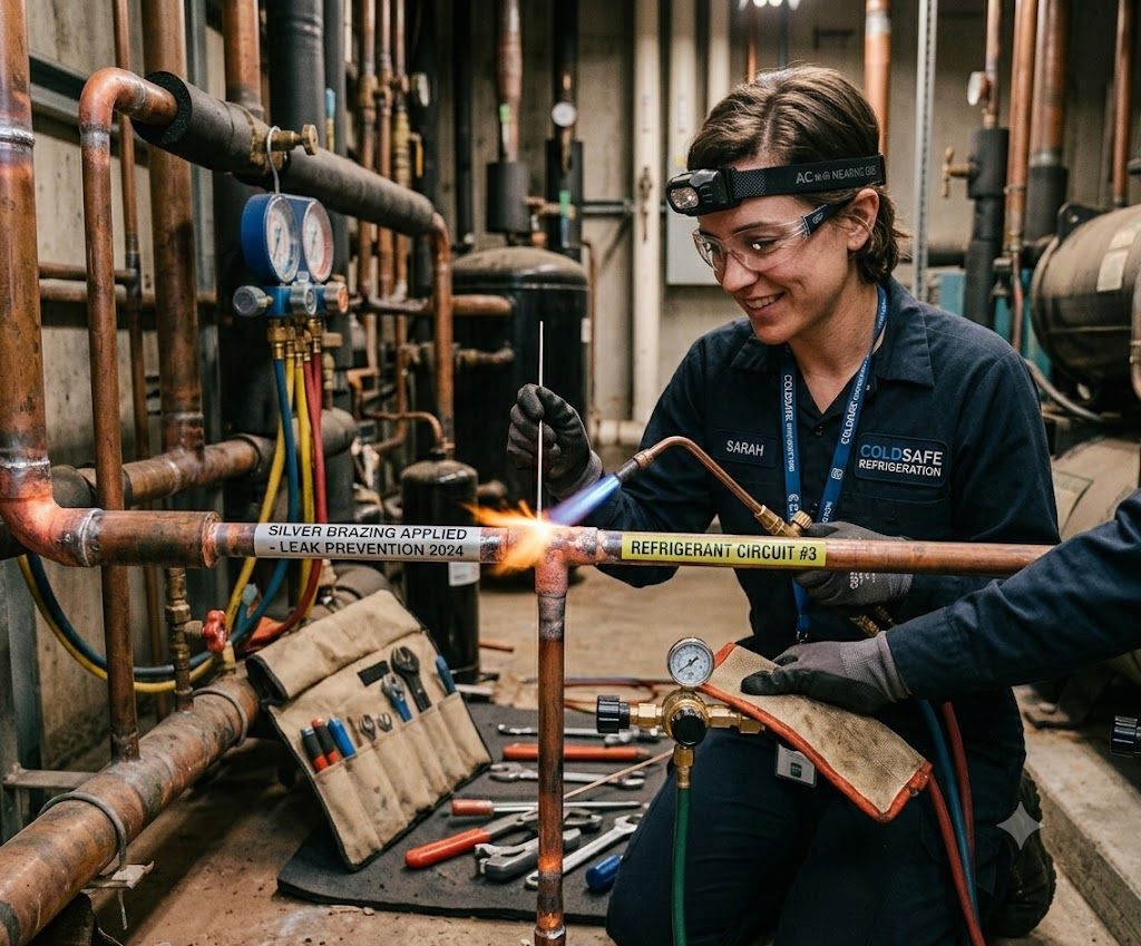 silver brazing refrigeration leak prevention
