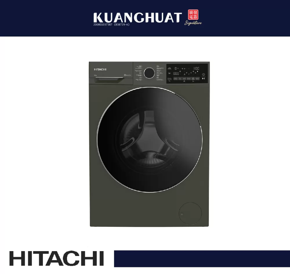HITACHI 10kg Front Load Washing Machine BD-100XFVEADM