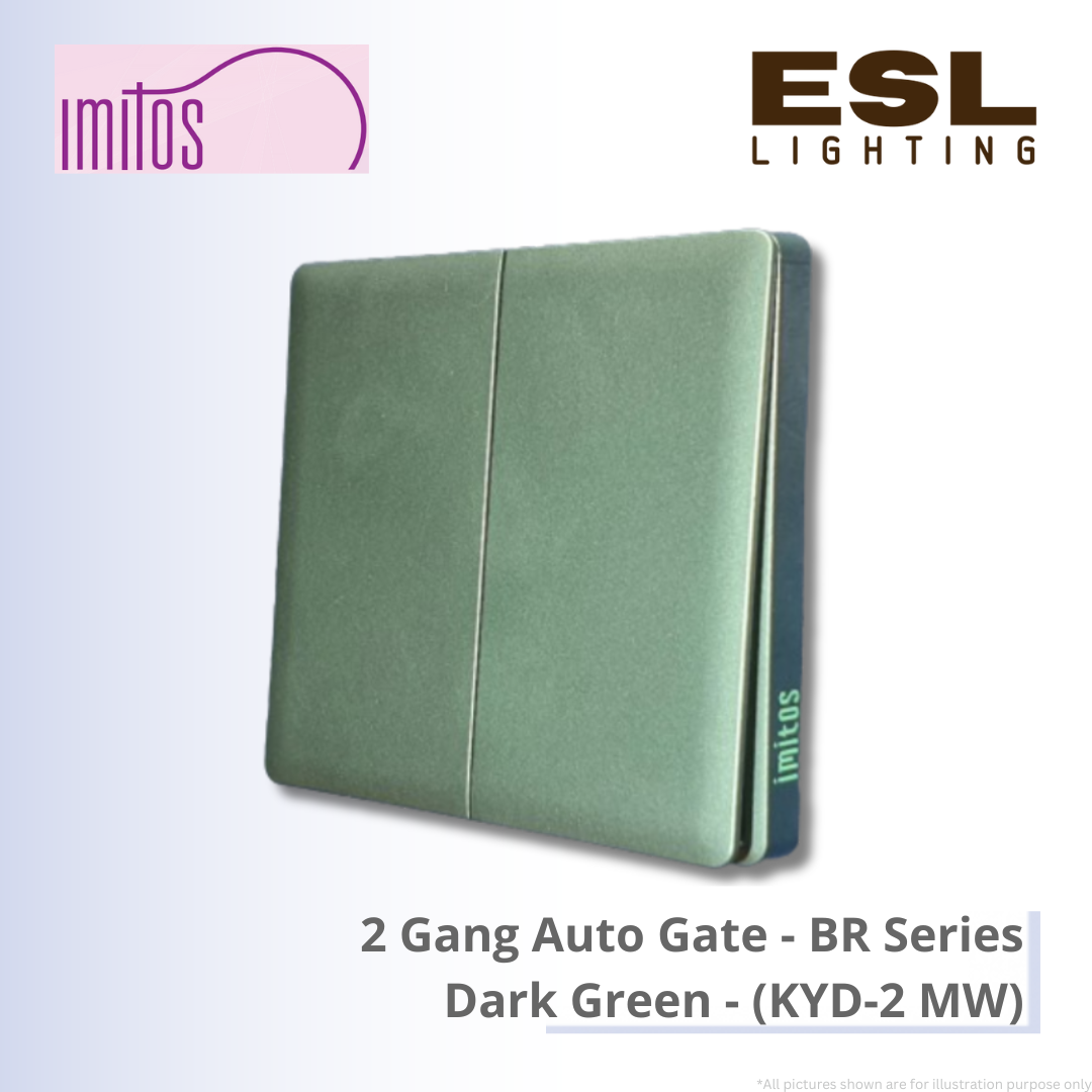 IMITOS 2 Gang Auto Gate (BR Series) Dark Green - KYD-2 MW