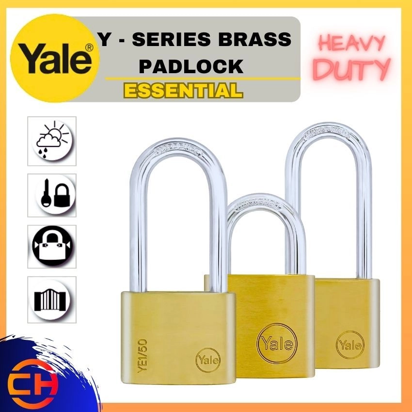 YALE Y - SERIES PADLOCK RANGE YE1 ESSENTIAL / KEYED ALIKE  BRASS PADLOCK 