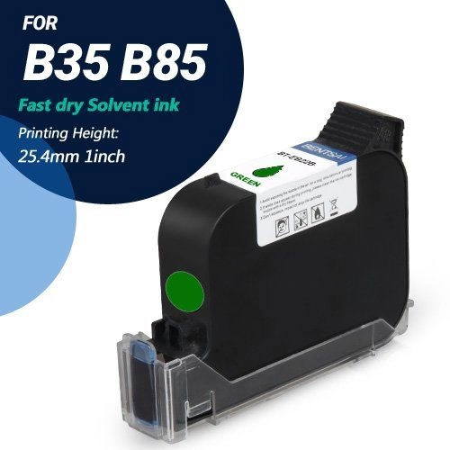 BENTSAI EB22G (Hijau) Inkjet Katrij Dakwat Cepat Kering - untuk B85 B35 Handheld Printer - 1 Pek