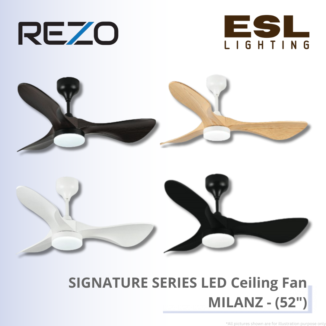 REZO SIGNATURE SERIES LED Ceiling Fan MILANZ - 52"