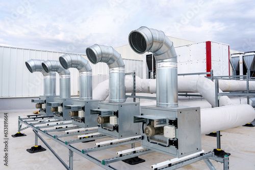 Chiller plant room ventilation installation
