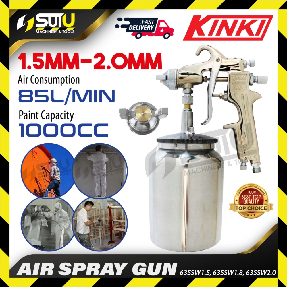 KINKI 63SSW1.5 , 63SSW1.8 , 63SSW2.0 1.5MM-2.0MM Air Sparay Gun 1000CC