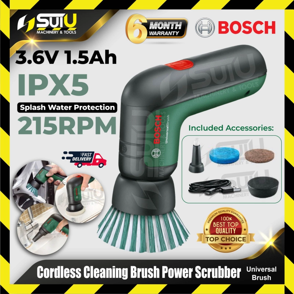 BOSCH Power Scrubber Universal Brush Asia Cordless Cleaning Brush 215RPM