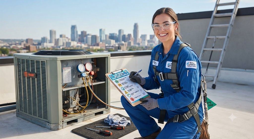 HVAC technician safe access maintenance checklist