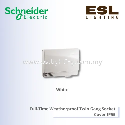 SCHNEIDER Kavacha Full-Time Weatherproof Twin Gang Socket Cover IP55 - ET223R_WE