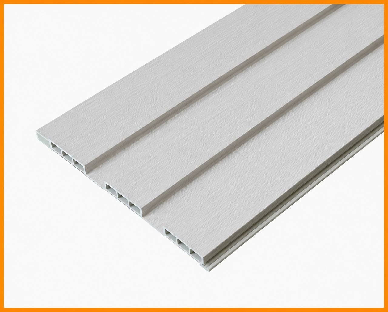 Queensfloor Dinding Fluted Panel Low Square QFPLSW23-07 ARCTIC ASH