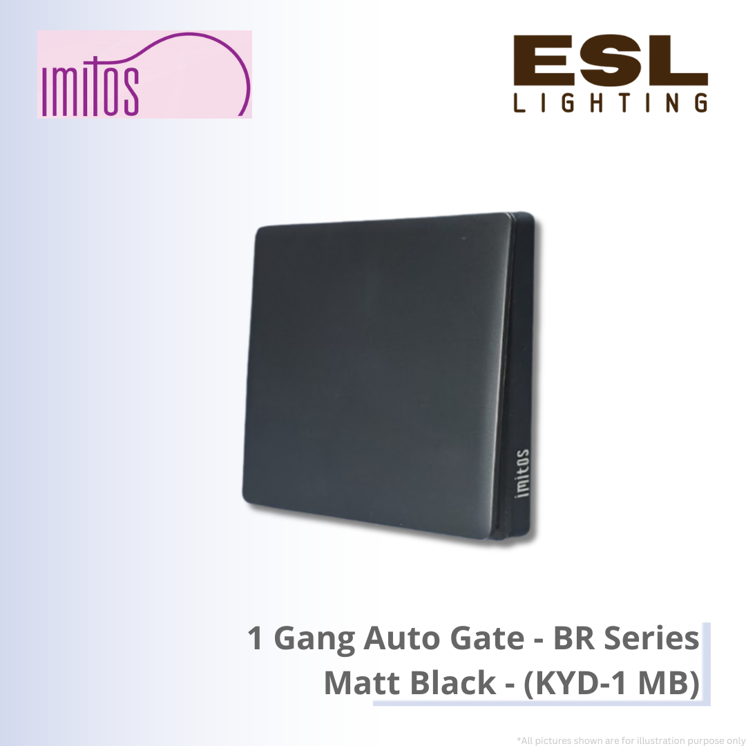 IMITOS 1 Gang Auto Gate (BR Series) Matt Black - KYD-1 MB [SIRIM]